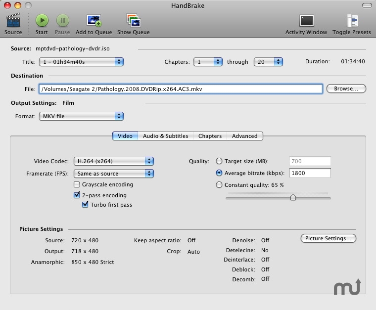 Handbrake mac os как пользоваться