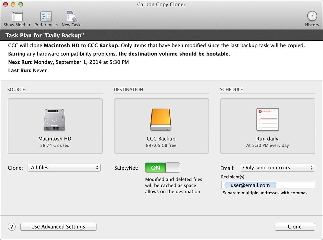 Carbon copy cloner for mac